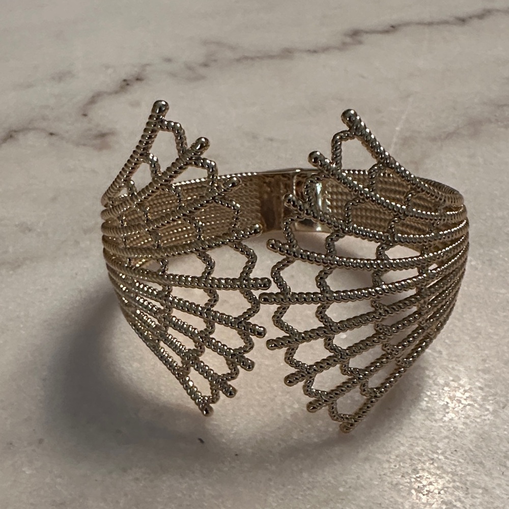 Rachel Zoe Elegant Gold Cuff Bracelet